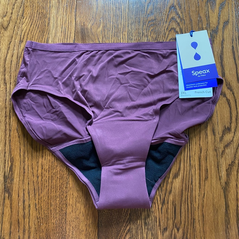 Speax by Thinx French Cut Women’s Underwear 2XL Blackberry Bladder Leak Panties